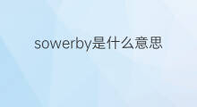 sowerby是什么意思 sowerby的中文翻译、读音、例句