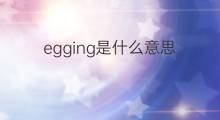 egging是什么意思 egging的中文翻译、读音、例句