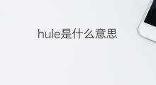 hule是什么意思 hule的中文翻译、读音、例句