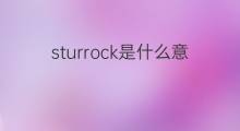sturrock是什么意思 英文名sturrock的翻译、发音、来源