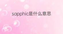 sapphic是什么意思 sapphic的中文翻译、读音、例句