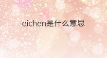 eichen是什么意思 eichen的中文翻译、读音、例句