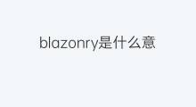 blazonry是什么意思 blazonry的中文翻译、读音、例句