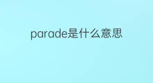 parade是什么意思 parade的中文翻译、读音、例句