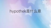 hypothek是什么意思 hypothek的中文翻译、读音、例句