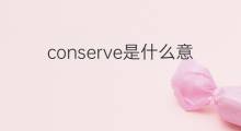 conserve是什么意思 conserve的中文翻译、读音、例句