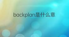 backplan是什么意思 backplan的中文翻译、读音、例句