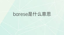 barese是什么意思 barese的中文翻译、读音、例句