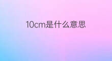 10cm是什么意思 10cm的中文翻译、读音、例句