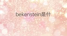 bekenstein是什么意思 bekenstein的中文翻译、读音、例句