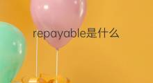repayable是什么意思 repayable的中文翻译、读音、例句