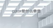 cotor是什么意思 cotor的中文翻译、读音、例句