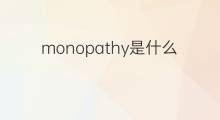 monopathy是什么意思 monopathy的中文翻译、读音、例句