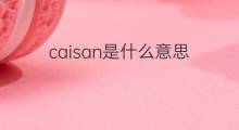 caisan是什么意思 caisan的中文翻译、读音、例句