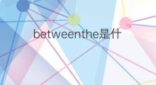 betweenthe是什么意思 betweenthe的中文翻译、读音、例句