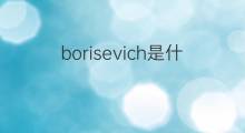 borisevich是什么意思 borisevich的中文翻译、读音、例句