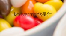 koevermans是什么意思 koevermans的翻译、读音、例句、中文解释