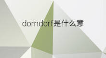 dorndorf是什么意思 dorndorf的翻译、读音、例句、中文解释