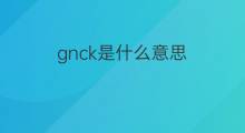 gnck是什么意思 gnck的翻译、读音、例句、中文解释