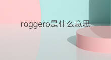 roggero是什么意思 roggero的翻译、读音、例句、中文解释
