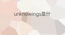 unknowings是什么意思 unknowings的中文翻译、读音、例句