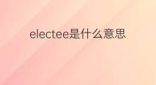 electee是什么意思 electee的中文翻译、读音、例句
