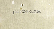 pssc是什么意思 pssc的中文翻译、读音、例句