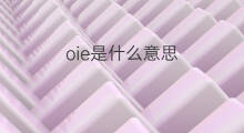 oie是什么意思 oie的中文翻译、读音、例句