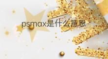 psmax是什么意思 psmax的中文翻译、读音、例句