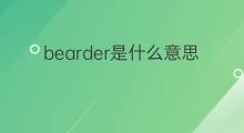 bearder是什么意思 bearder的中文翻译、读音、例句