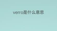 verro是什么意思 verro的中文翻译、读音、例句