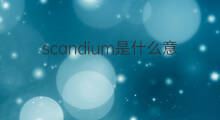 scandium是什么意思 scandium的中文翻译、读音、例句