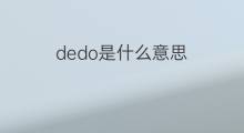 dedo是什么意思 dedo的中文翻译、读音、例句