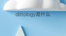 dittology是什么意思 dittology的中文翻译、读音、例句