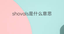 shovals是什么意思 shovals的中文翻译、读音、例句