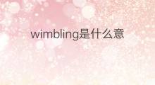 wimbling是什么意思 wimbling的中文翻译、读音、例句