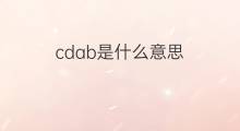 cdab是什么意思 cdab的中文翻译、读音、例句
