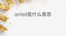 anteil是什么意思 anteil的中文翻译、读音、例句