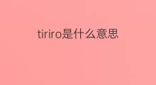 tiriro是什么意思 tiriro的中文翻译、读音、例句