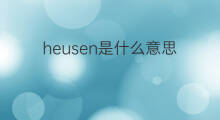heusen是什么意思 heusen的中文翻译、读音、例句