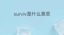 surviv是什么意思 surviv的中文翻译、读音、例句