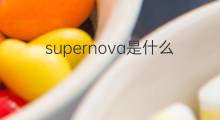 supernova是什么意思 supernova的中文翻译、读音、例句