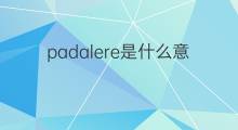 padalere是什么意思 padalere的中文翻译、读音、例句