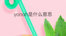 yonah是什么意思 英文名yonah的翻译、发音、来源