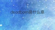 deadborn是什么意思 deadborn的中文翻译、读音、例句
