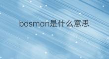bosman是什么意思 英文名bosman的翻译、发音、来源