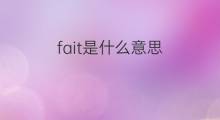 fait是什么意思 fait的中文翻译、读音、例句