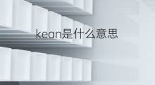 kean是什么意思 kean的中文翻译、读音、例句