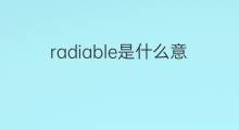 radiable是什么意思 radiable的中文翻译、读音、例句
