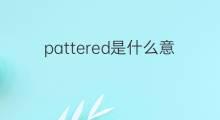 pattered是什么意思 pattered的中文翻译、读音、例句